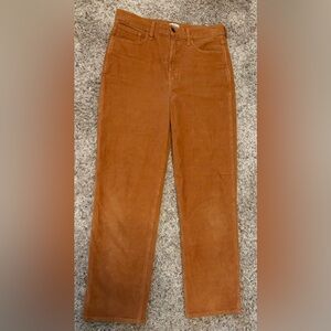 J. Crew Vibrant Maple Corduroy Trousers, Size 28, Great Shape!